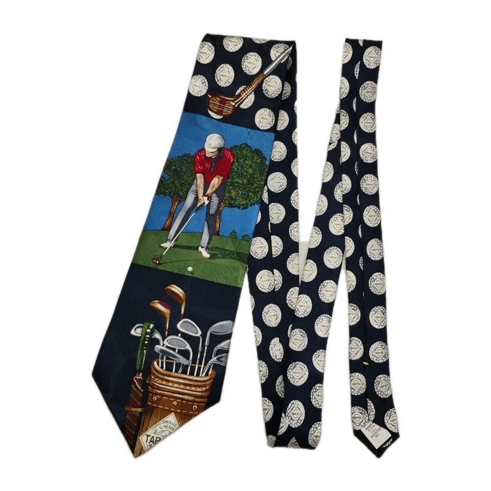 Tabasco 100%‎ Silk USA Made Golf Golfer Club Men's Tie
